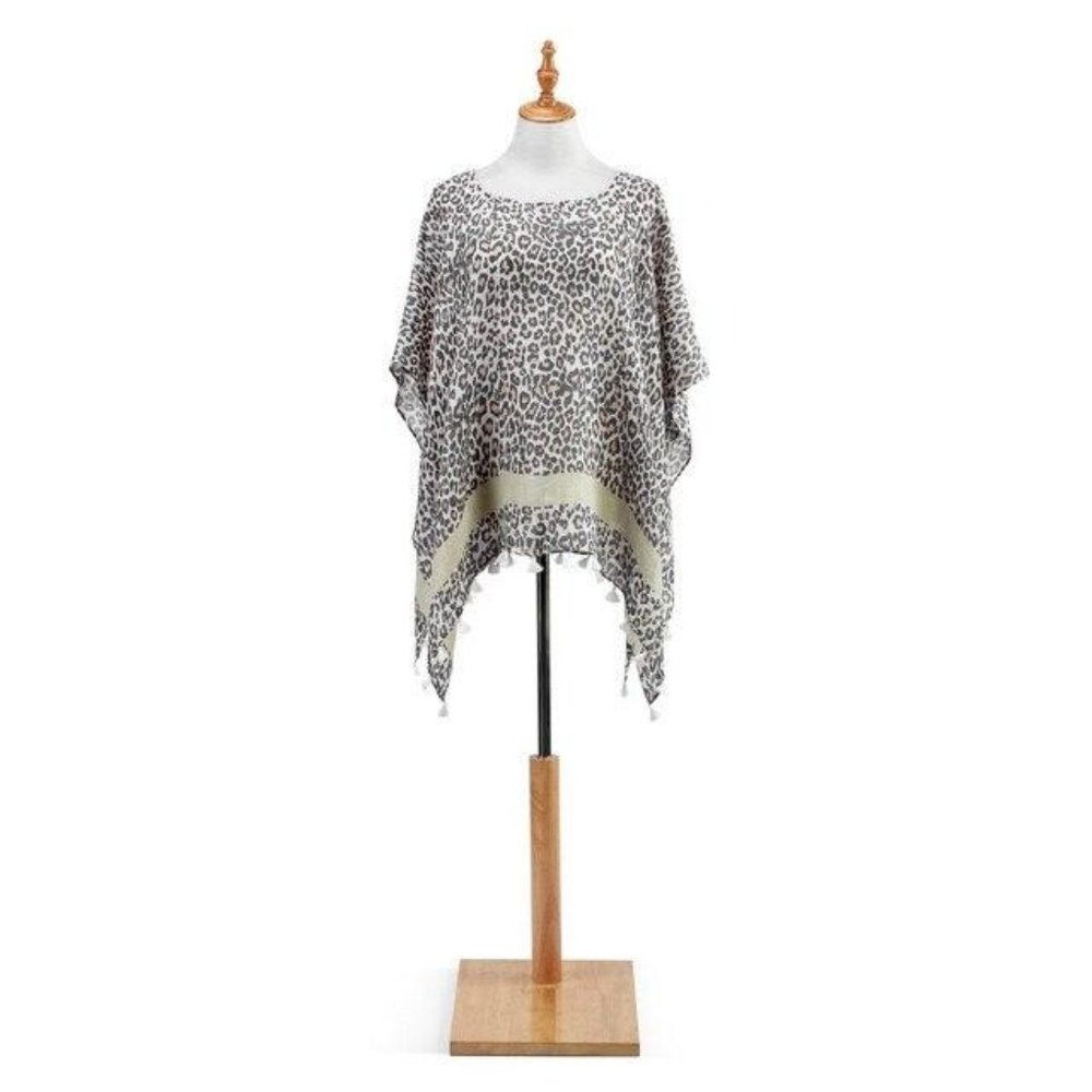 Animal Print Poncho